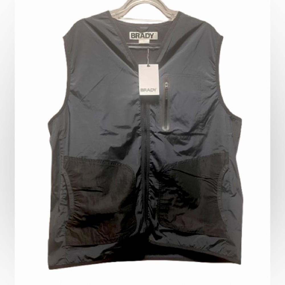 BRADY Men’s Outdoor Stretch Vest - Black - XL - Gorpcore Outdoorsy Hiking - nwt